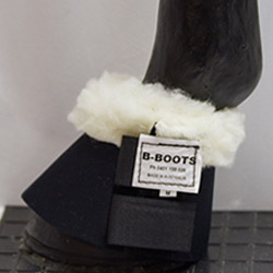 black fleece bell boots